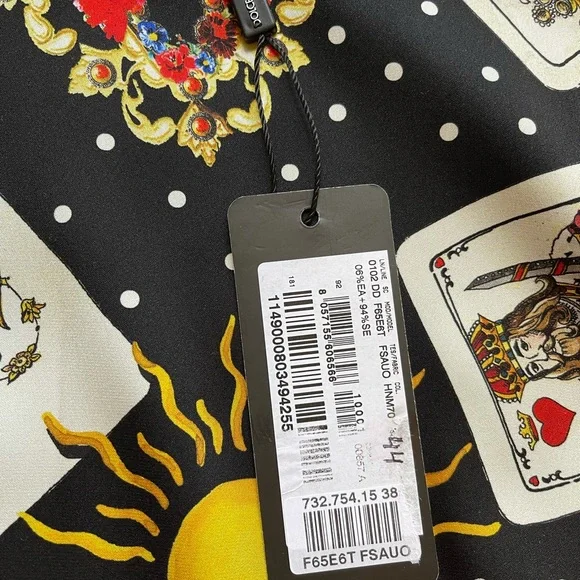 NWT 100% AUTHENTIC $2,025 Dolce & Gabbana Silk Shift Dress. Size US 8 , EU 44 - Picture 8 of 15